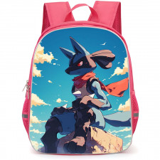 Pokemon Lucario Backpack StudentPack - Lucario Sitting On Rock Anime