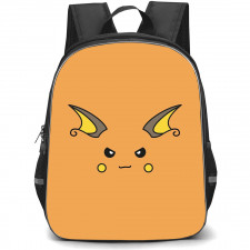 Pokemon Raichu Backpack StudentPack - Raichu Minimalist Art On Orange Background