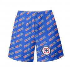 Cruz Azul Beach Shorts Swim Pants Swimming Trunks - Azul Football Club Medley Monogram Wordmark