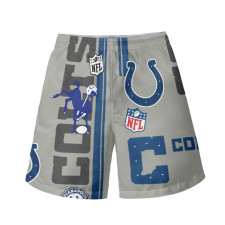 NFL Indianapolis Colts Beach Shorts Swim Pants Swimming Trunks - Indianapolis Colts Mania Collage Logo