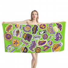 NBA Los Angeles Lakers Bath Beach Towel - Los Angeles Lakers Mania College Logo