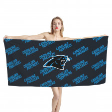 NFL Carolina Panthers Bath Beach Towel - Carolina Panthers Medley Monogram Wordmark