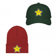 Super Mario Super Star Light Baseball Cap Beanie Hat - Super Star Light Sticker Art