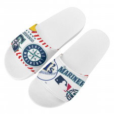 MLB Seattle Mariners Slides Pool Slider Slide On Sandals - Seattle Mariners Mania Collage Logo