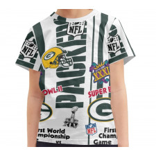 NFL Green Bay Packers Tee T-Shirt - Green Bay Packers Super Bowl Championship Mania Collage Logo