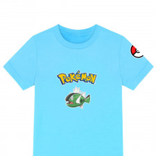 Pokemon Basculin Tee Shirt T-Shirt Short Sleeve - White Striped Basculin Character Series Art