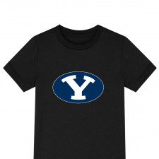BYU Cougars Tee Shirt T-Shirt Short Sleeve - BYU Cougars College Football Team Single Logo