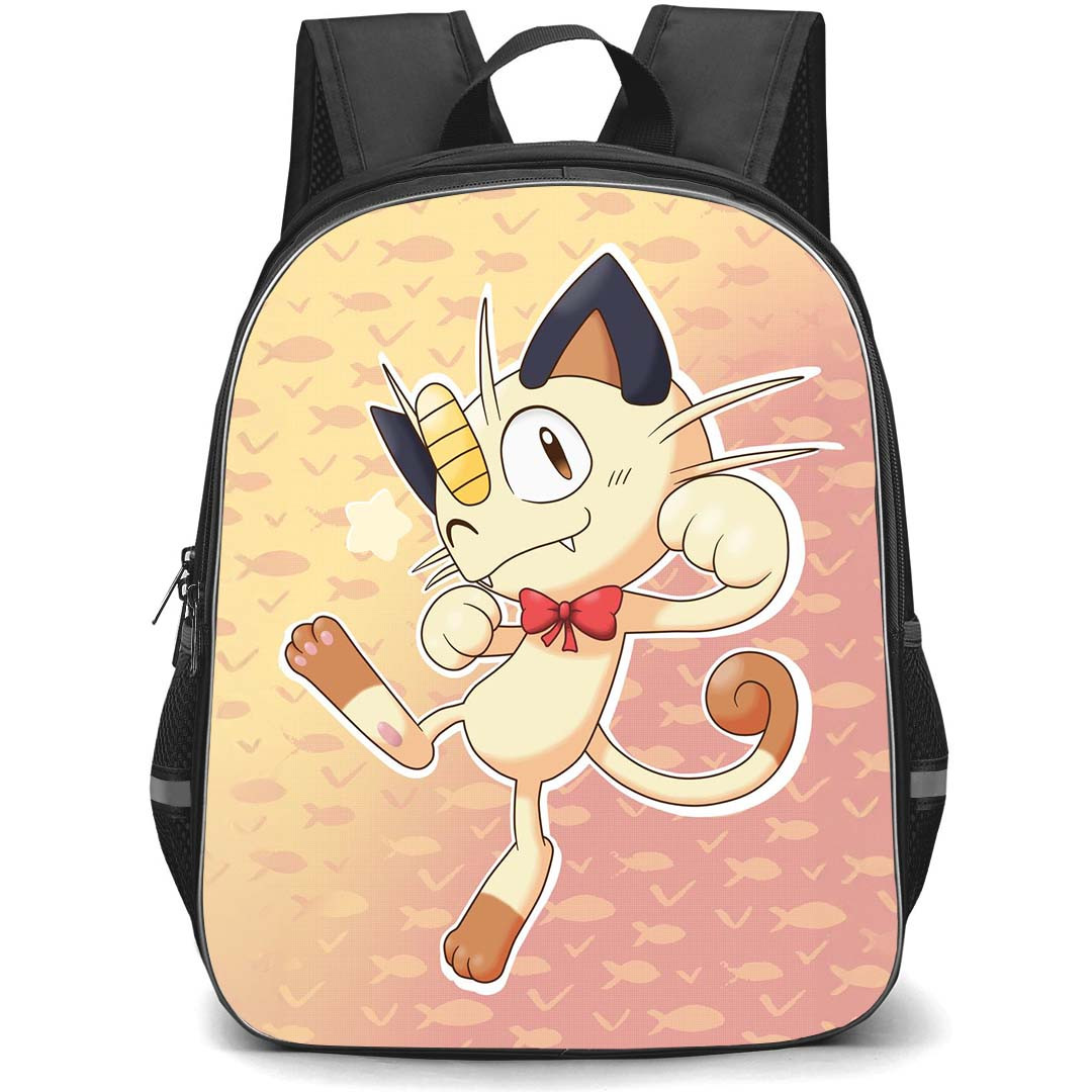 Pokemon Meowth Backpack StudentPack - Meowth Chibi Art