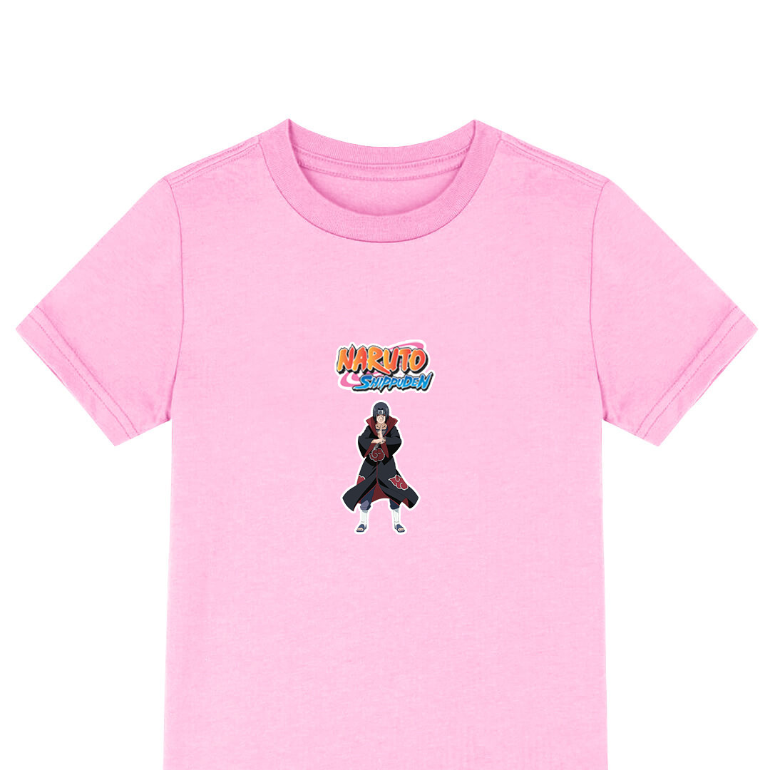 Naruto Shippuden Itachi Uchiha Tee Shirt T-Shirt Short Sleeve - Itachi Uchiha Mudra And Holding Kunai