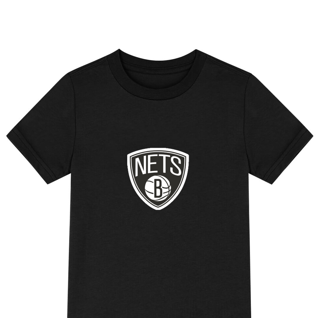 NBA Brooklyn Nets Tee Shirt T-Shirt Short Sleeve - Brooklyn Nets Team Single Logo