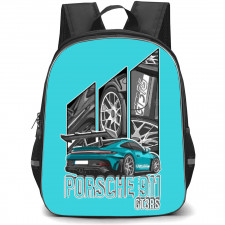 Porsche Backpack StudentPack - Teal 911 Manga Art