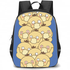Pokemon Psyduck Backpack StudentPack - Psyduck Collage Heart Eyes