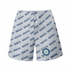 MLB Seattle Mariners Beach Shorts Swim Pants Swimming Trunks - Seattle Mariners Medley Monogram Wordmark