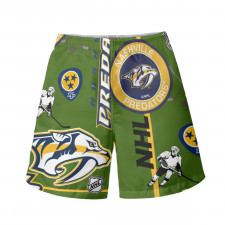 NHL Nashville Predators Beach Shorts Swim Pants Swimming Trunks - Nashville Predators Mania Collage Logo