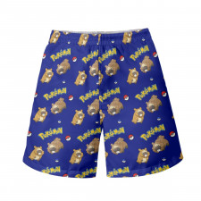 Pokemon Bidoof Beach Shorts Swim Pants Swimming Trunks - Bidoof Character Series Art