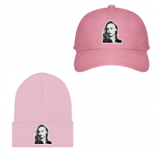 Lily-Rose Depp Baseball Cap Beanie Hat - Lily-Rose Depp Portrait Grayscale