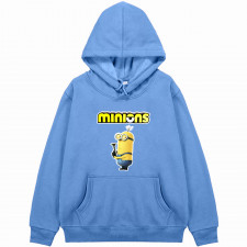 Minions Kevin Hoodie Hooded Sweatshirt Sweater Jacket - Kevin Holding A Gun