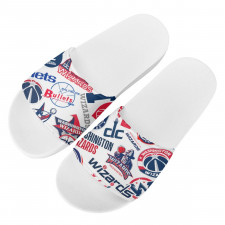 NBA Washington Wizards Slides Pool Slider Slide On Sandals - Washington Wizards Mania Collage Logo