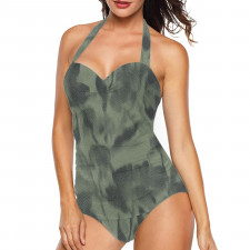 Burga Art Pattern Tankini Halter One Piece Women's Swimsuit - Burga Soft Focus Art Poster