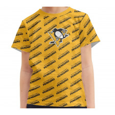 NHL Pittsburgh Penguins Tee T-Shirt - Pittsburgh Penguins Medley Monogram Wordmark