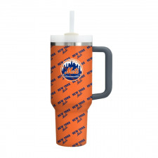 MLB New York Mets Quencher H2.0 FlowState Stanley Tumbler 40oz 1.18L - New York Mets Medley Monogram Wordmark