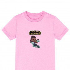 League of Legends Lucian Tee Shirt T-Shirt Short Sleeve - Lucian Shooting Chibi Art