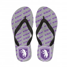 K Beerschot VA Flip Flops Thongs V-Strap Sandals - Beerschot Football Club Medley Monogram Wordmark