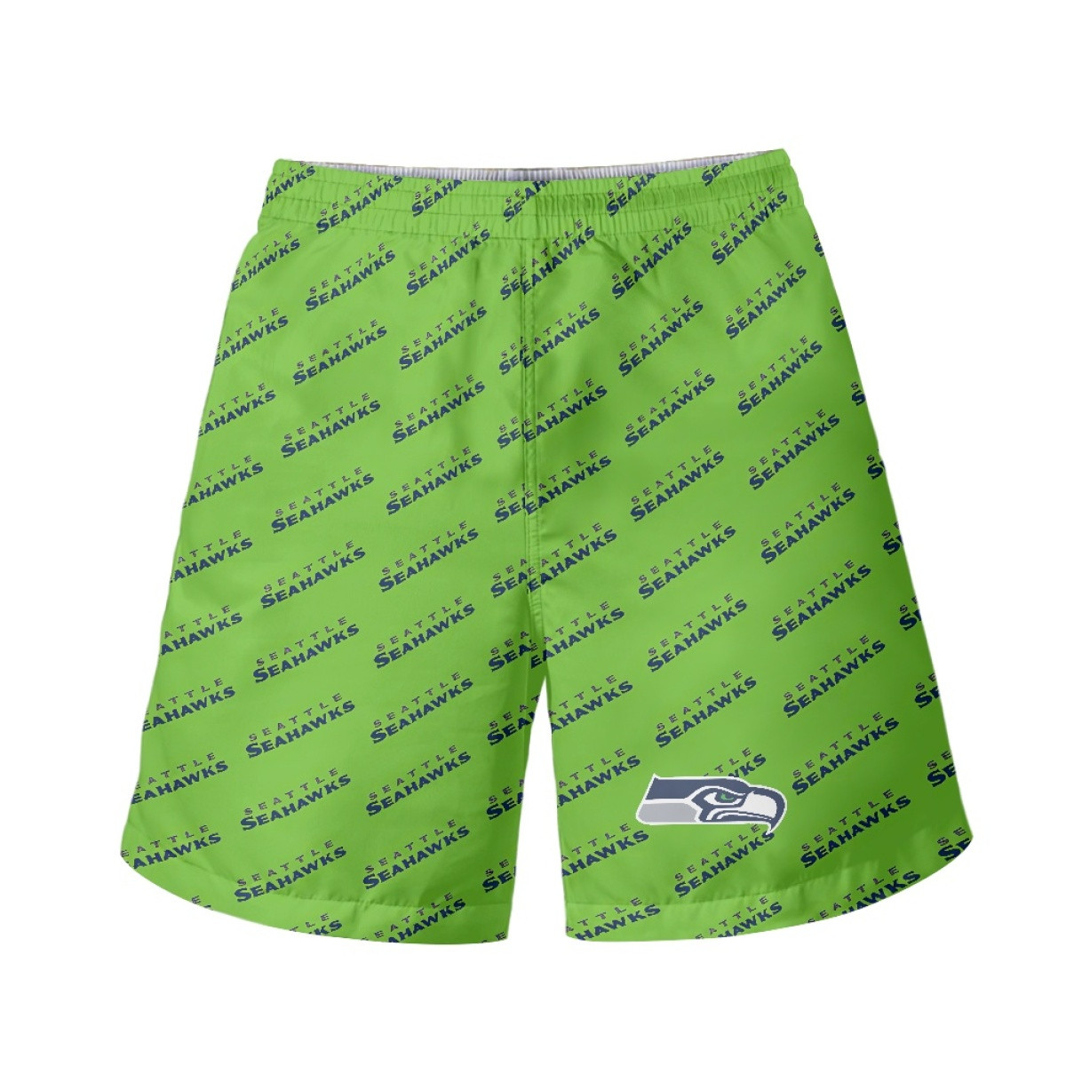 NFL Seattle Seahawks Beach Shorts Swim Pants Swimming Trunks - Seattle Seahawks Medley Monogram Wordmark