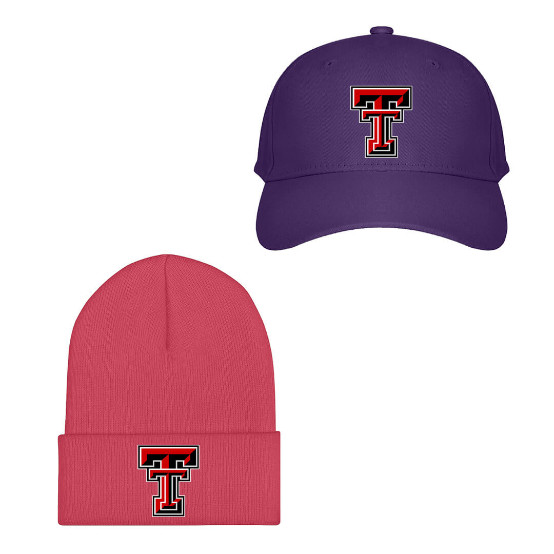 Texas Tech Red Raiders Baseball Cap Beanie Hat - Texas Tech Red Raiders College Football Team Single Logo
