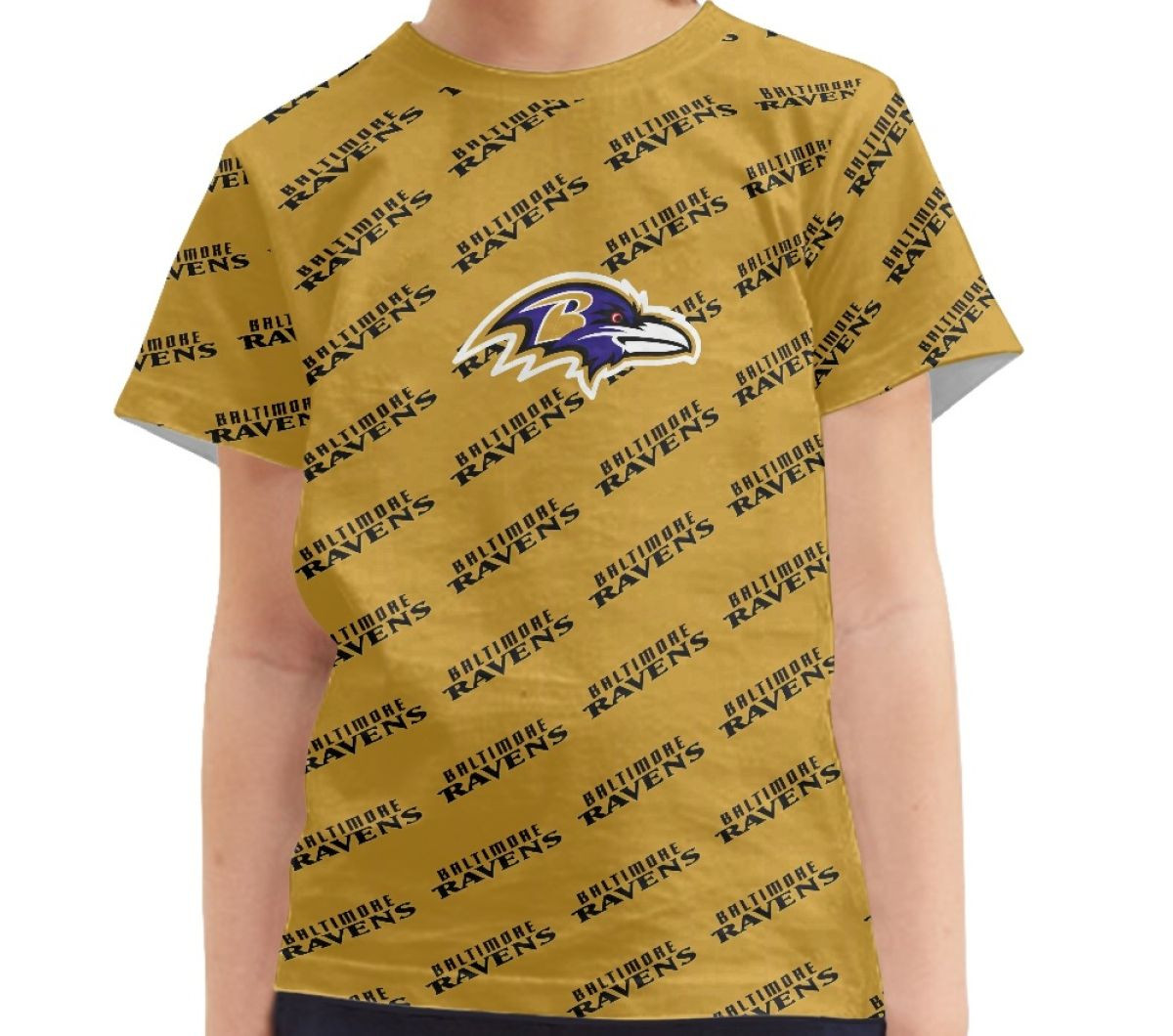 NFL Baltimore Ravens Tee T-Shirt - Baltimore Ravens Medley Monogram Wordmark