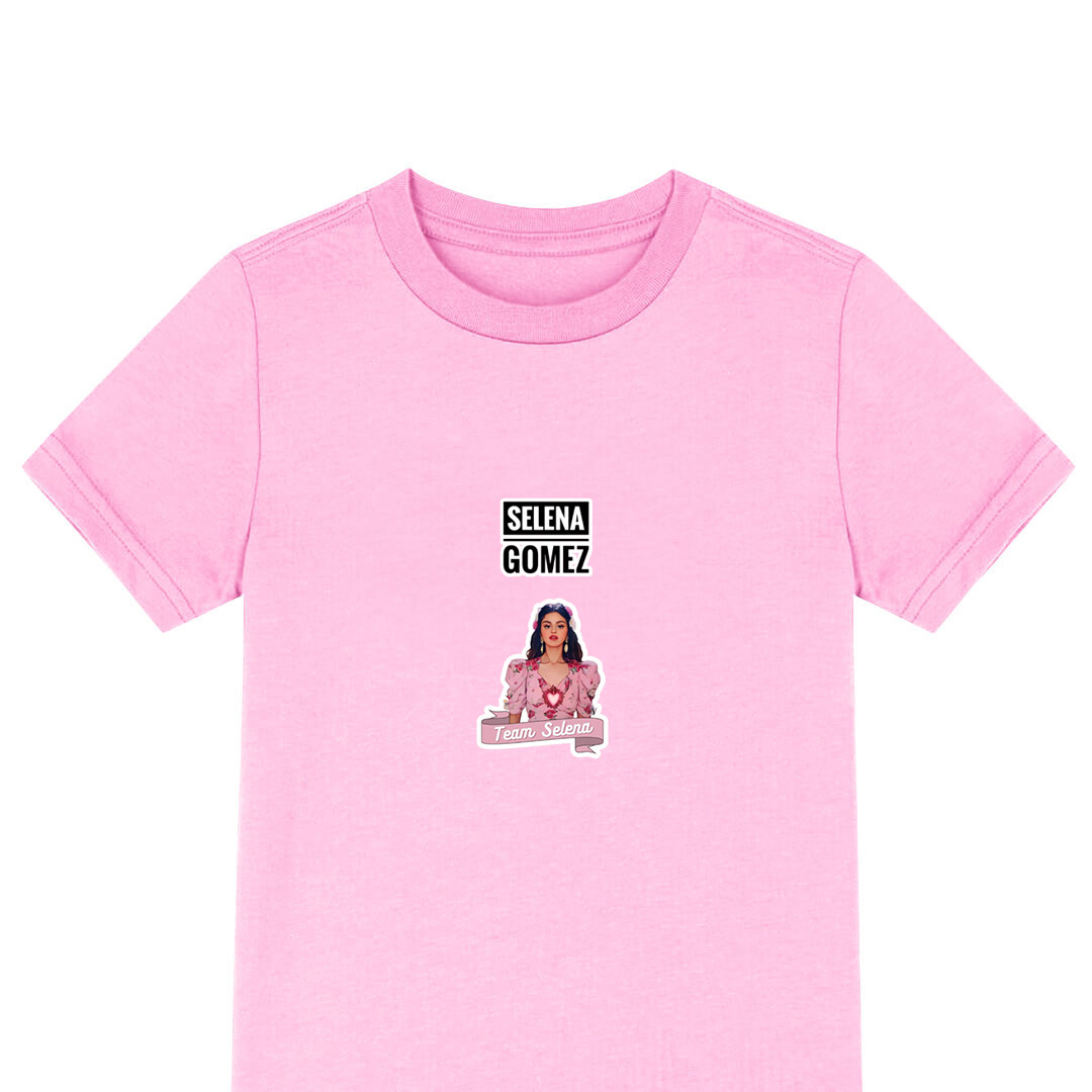 Selena Gomez Tee Shirt T-Shirt Short Sleeve - Selena Gomez Team Selena Sticker Art