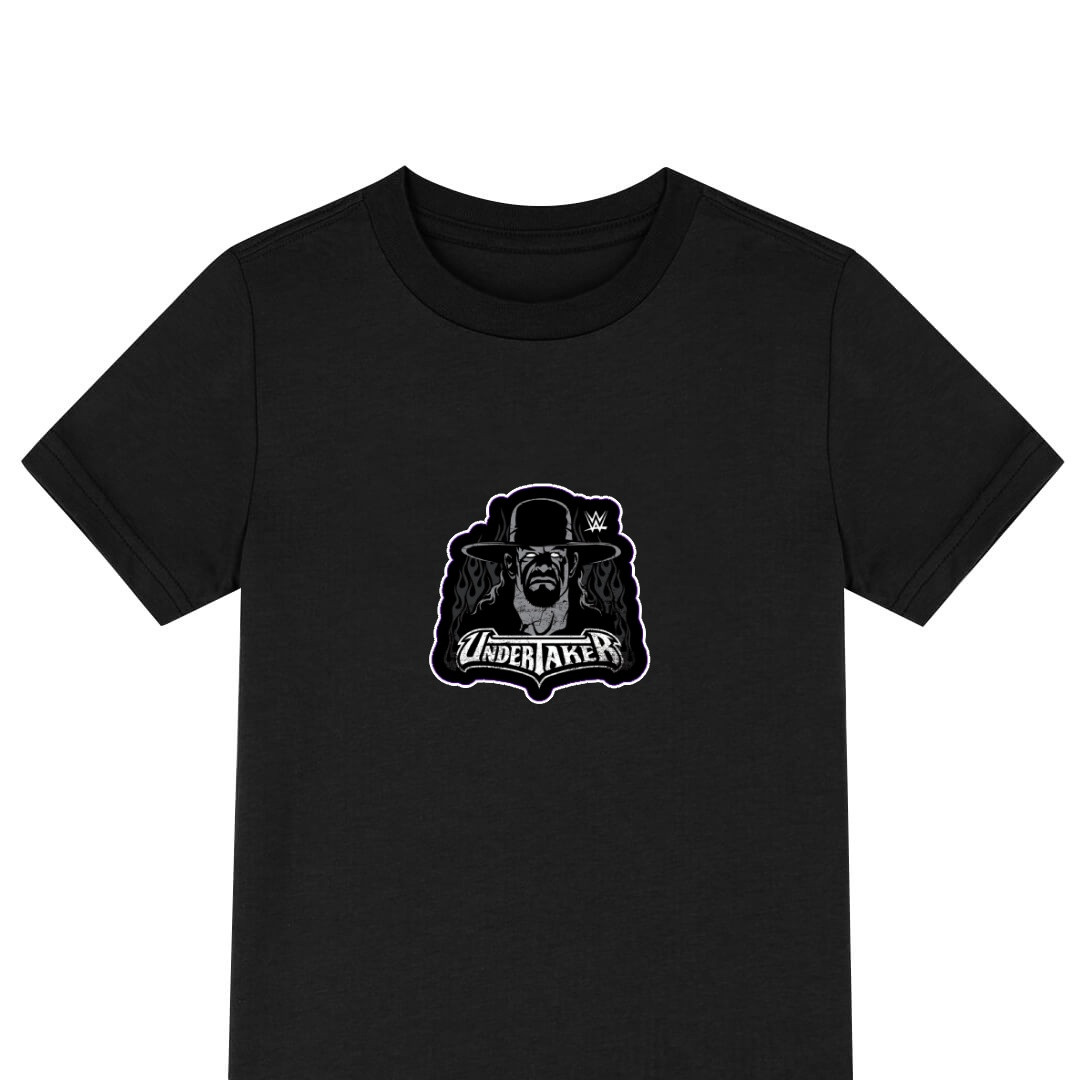 WWE Undertaker Tee Shirt T-Shirt Short Sleeve - Undertaker Grayscale Sticker Art