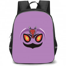 Pokemon Arbok Backpack StudentPack - Arbok Minimalist Art On Purple Background