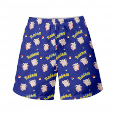 Pokemon Clefable Beach Shorts Swim Pants Swimming Trunks - Clefable Character Series Art