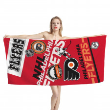 NHL Philadelphia Flyers Bath Beach Towel - Philadelphia Flyers Mania Collage Logo
