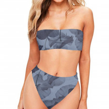 Burga Art Pattern Bandeau Bikini Two Piece Women's Swimsuit - Burga Archives Art Poster