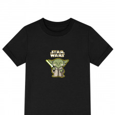 Star Wars Yoda Tee Shirt T-Shirt Short Sleeve - Yoda Chibi Cartoon Illustration