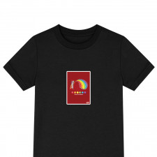 Skittles Tee Shirt T-Shirt Short Sleeve - Skittles Poster Red Background