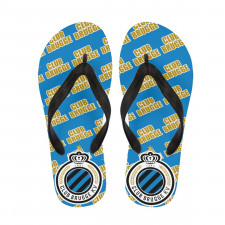 Club Brugge KV Football Club Flip Flops Thongs V-Strap Sandals - Brugge Football Club Medley Monogram Wordmark