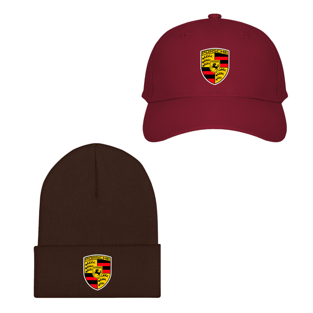 Porsche Baseball Cap Beanie Hat - Porsche Logo Illustration