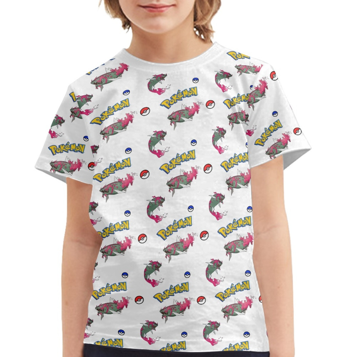 Pokemon Basculegion Tee Shirt T-Shirt Short Sleeve - Basculegion Male Character Series Art