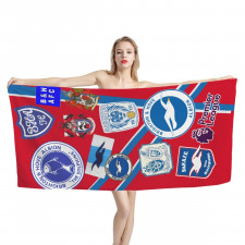 Brighton & Hove Albion F.C Bath Beach Towel - Brighton & Hove Albion F.C Mania Collage Logo