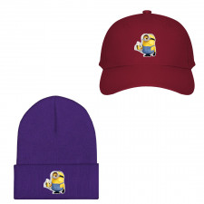 Minions Stuart Baseball Cap Beanie Hat - Stuart Eating A Banana