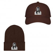 Dua Lipa Baseball Cap Beanie Hat - Dua Lipa Smiling Grayscale