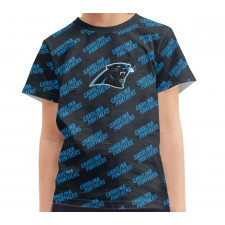 NFL Carolina Panthers Tee T-Shirt - Carolina Panthers Medley Monogram Wordmark