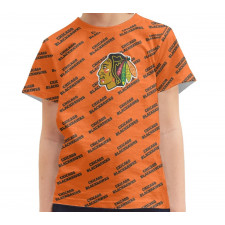 NHL Chicago Blackhawks Tee T-Shirt - Chicago Blackhawks Medley Monogram Wordmark