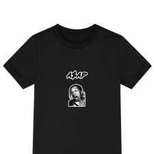 Asap Rocky Tee Shirt T-Shirt Short Sleeve - Asap Rocky Showing Teetch Grayscale