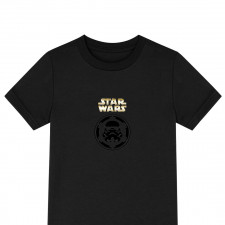 Star Wars Stormtrooper Tee Shirt T-Shirt Short Sleeve - Stormtrooper Black Logo