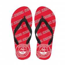 Aberdeen FC Flip Flops Thongs V-Strap Sandals - Aberdeen Football Club Medley Monogram Wordmark