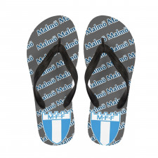 Malmo FF Flip Flops Thongs V-Strap Sandals - Malmo Football Club Medley Monogram Wordmark